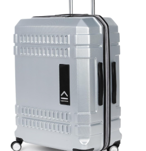 uppercase Bullet (Large) 74Cm, Spinner, Check-In Trolley Bag, Hardsided Anti-Scratch 8 Wheel Luggage, Tsa Lock & Anti-Theft Zippers, Suitcase For Unisex, 2000 Days Warranty (Silver, 32 X 54 X 74 Cm)